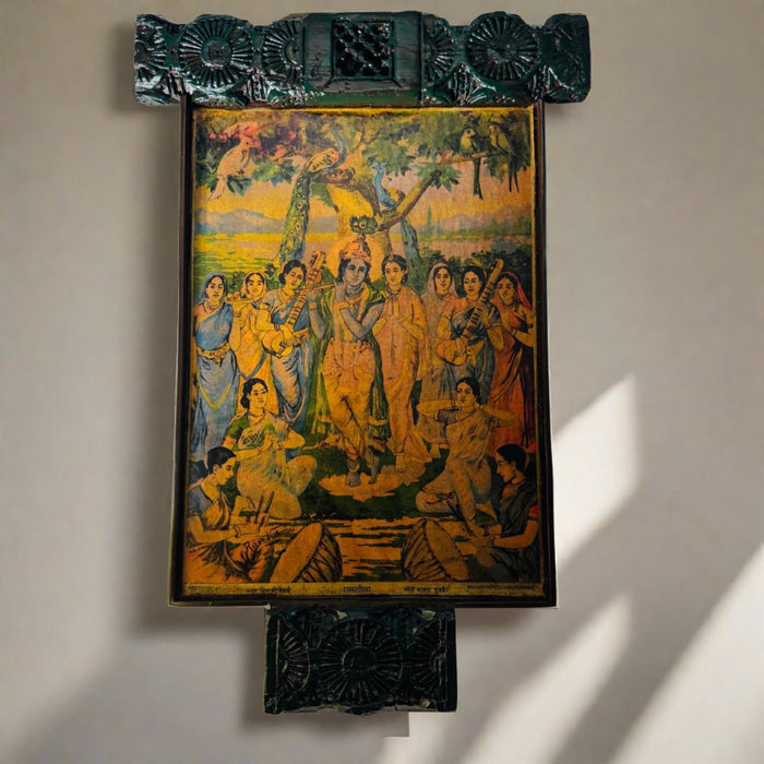 Wooden framed Ravi Varma painting : 1