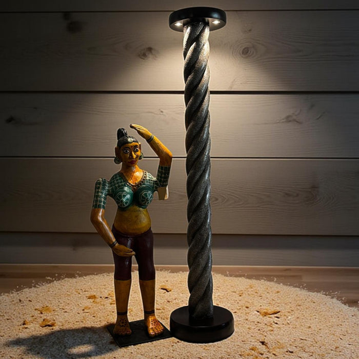 Carved  pillar : Stambh 7