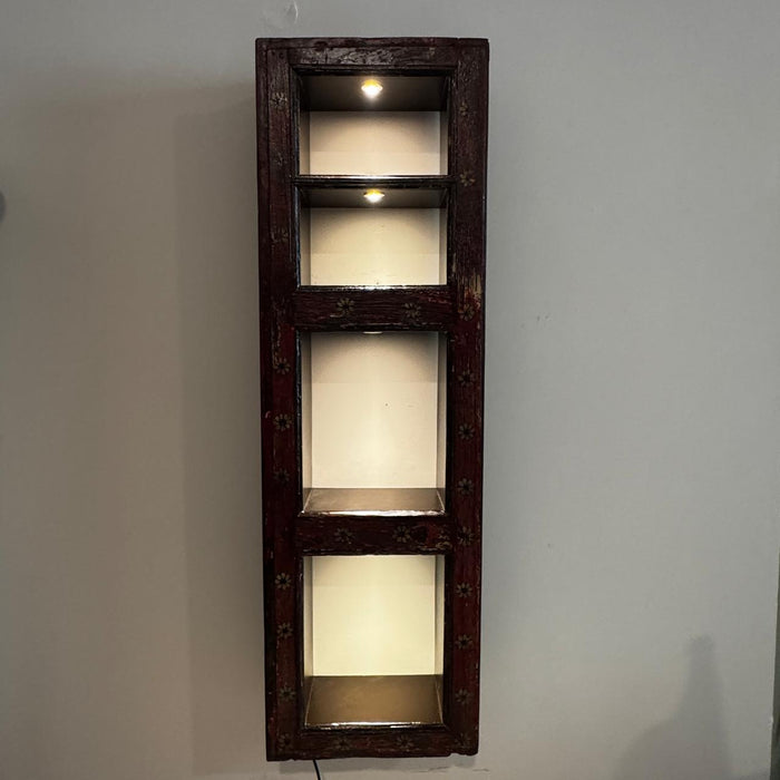 Antique Wooden Display Cabinet – Hand-Painted & Illuminated : Shiza 5