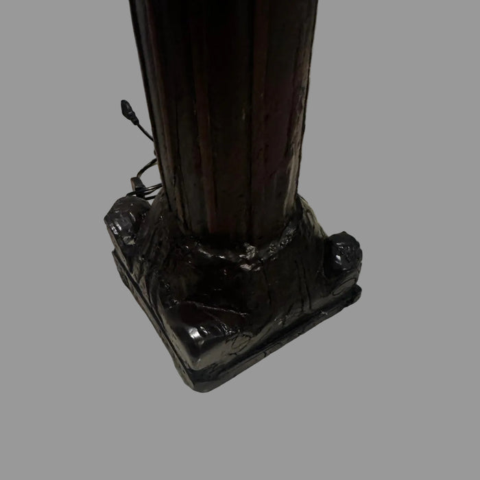 Vintage Carved Pillar in Solid Teak Wood : Stambh 4