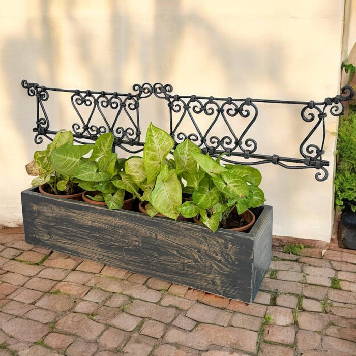 Wood and metal planter : Baxa 5