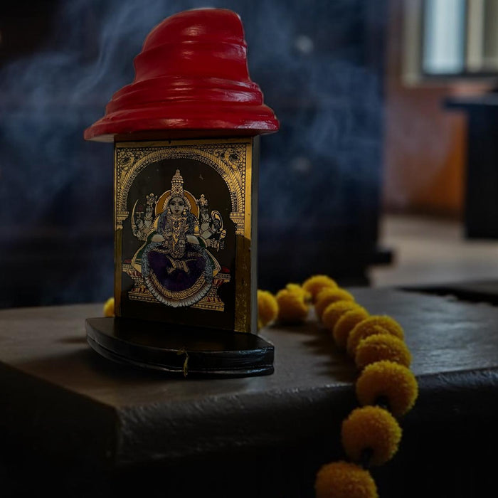 Small Lakshmi Tanjore with Vintage Ledge