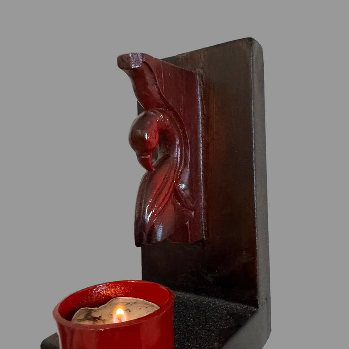 Small Peacock Tea Light Stand – Vintage Charm