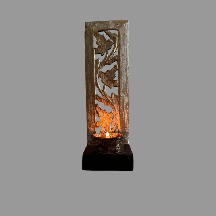 Kashmiri Jali Tea Light Holder – Distressed Elegance