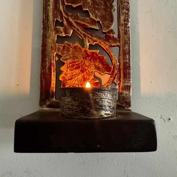 Kashmiri Jali Tea Light Holder – Distressed Elegance