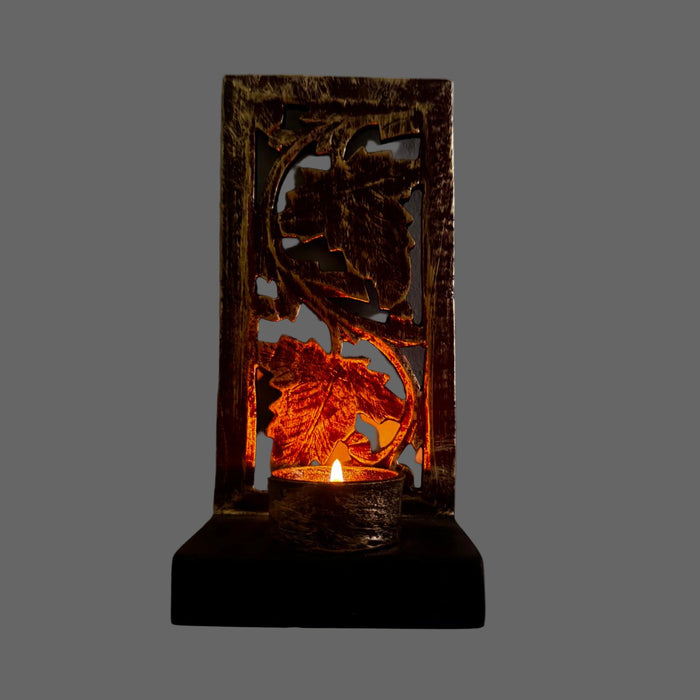 Kashmiri Jali Tea Light Holder – Distressed Elegance