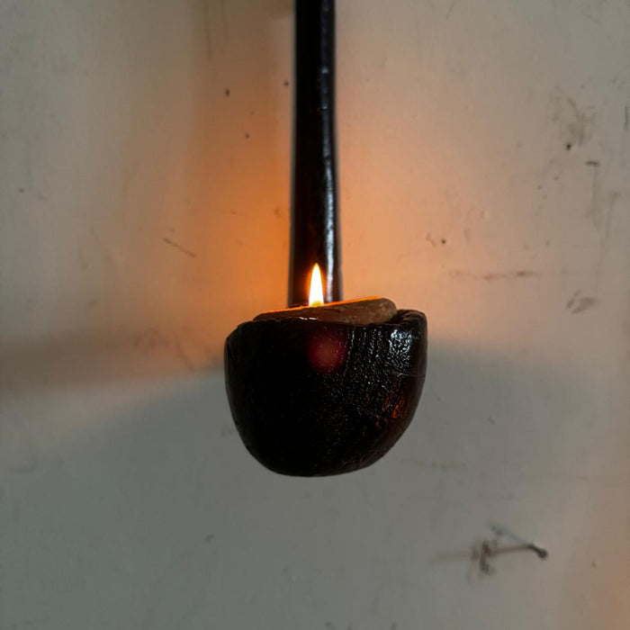 Vintage Wooden Spoon Diya – Unusual & Artistic