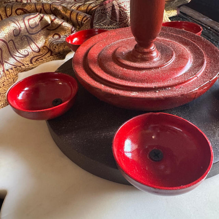 Circular Tea Light Holder – Vintage Collage Design