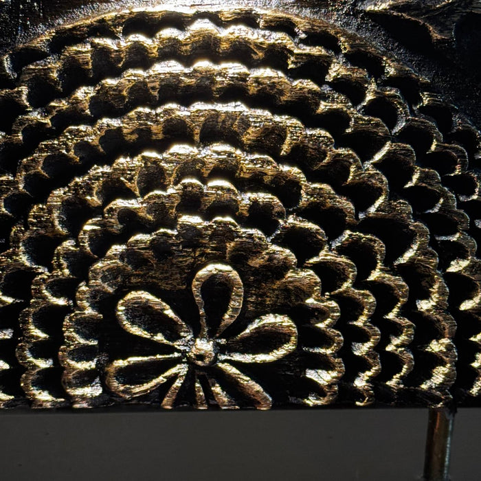 Vintage Carved Panel Lamp : Noor 8 (Shade included)