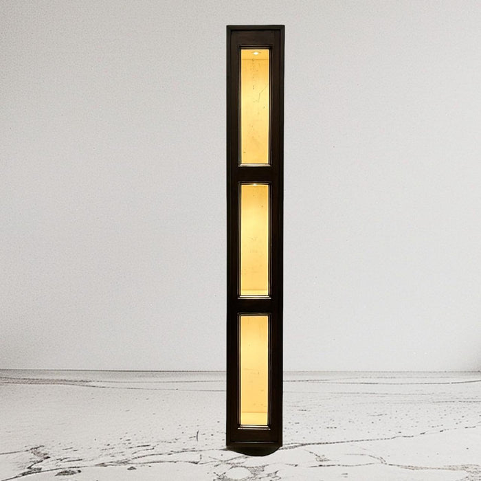 Slender,  Tall. Wooden Showcase with Shelves and Light  : Haya 4