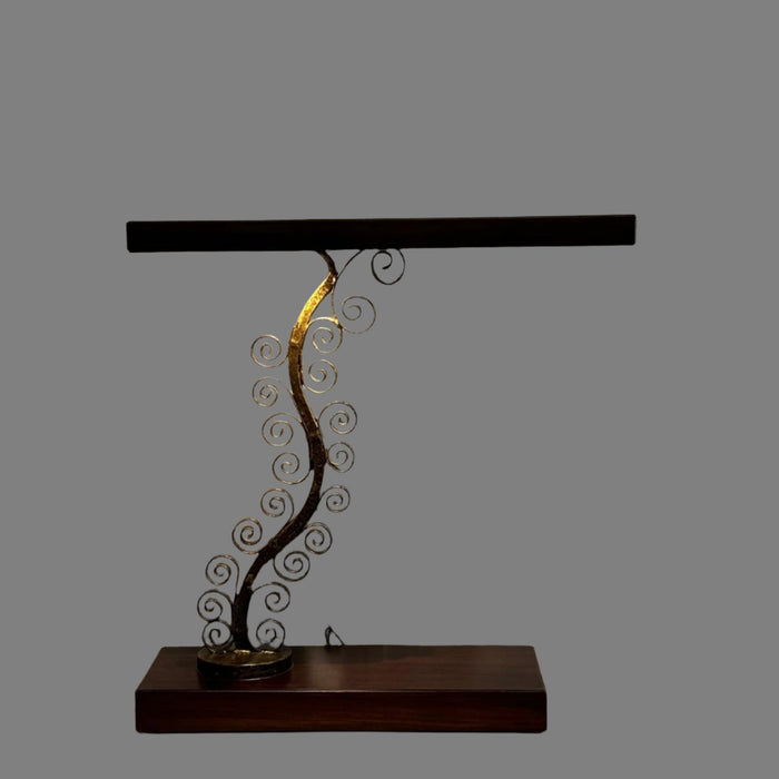 Kavya 3 : Wrought Iron console  with Brass Finish ( 3 feet)