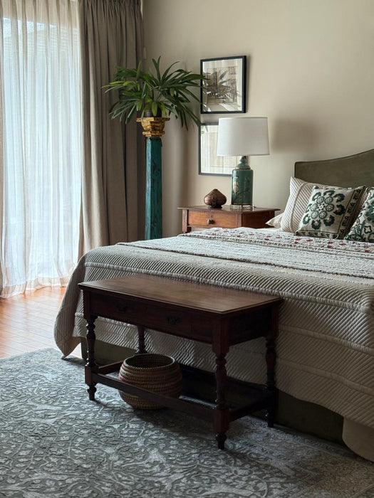 Vintage Wooden Carved Teak Wood  Pillar : Stambh 2