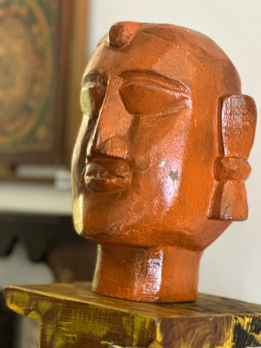 Orange Painted Amba Head