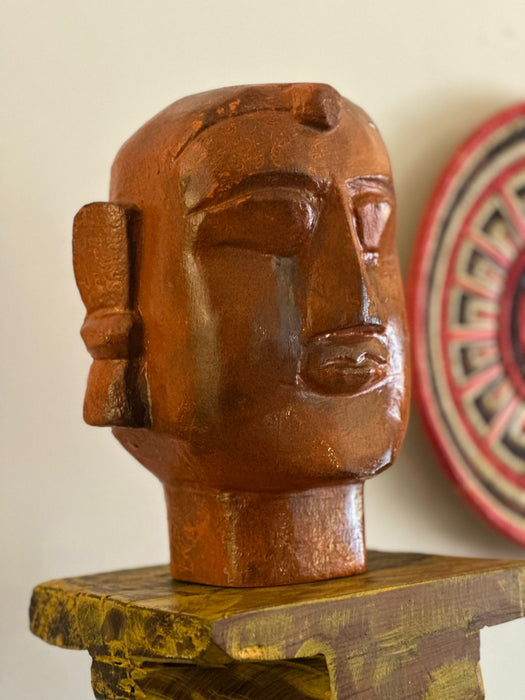 Orange Painted Amba Head