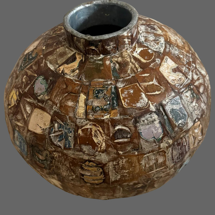 Aasira :  Wooden Matka  planter ( Sold Individually)