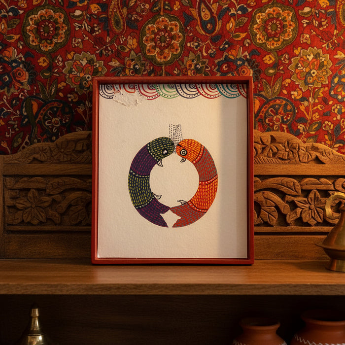 Framed Original Gond Painting - Tasveer 8