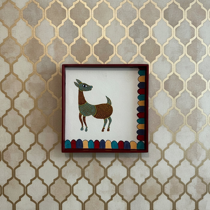 Framed Original Gond Painting - Tasveer 13