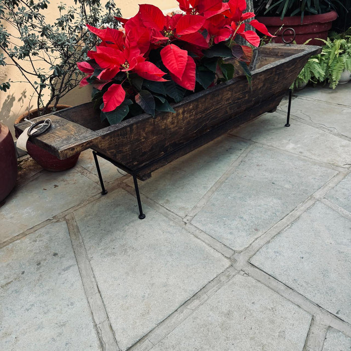 Kashish  14 : Long Wooden Planter  ( 4 feet +) with metal stand