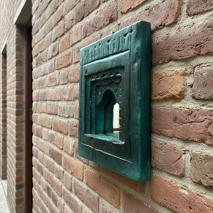 Carved Wooden Mirror – Deccan Style : Daricha 4