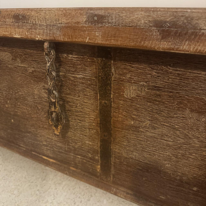 Masooma : Long Wooden Chest with metal Work