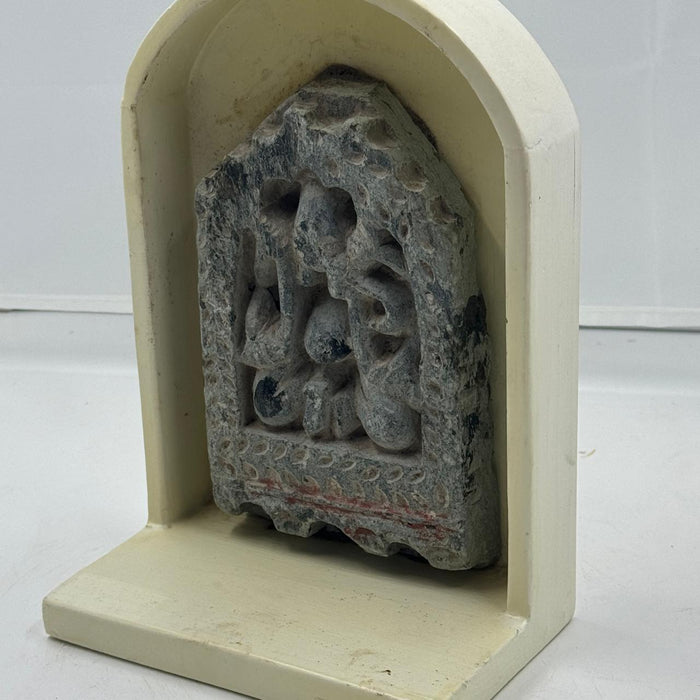 Vintage Ganesha Stone sculpture on a Circular Frame : Ganpati 7