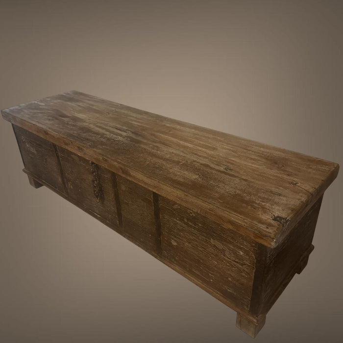 Masooma : Long Wooden Chest with metal Work