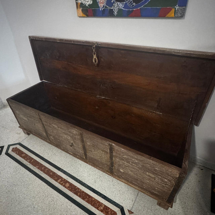 Masooma : Long Wooden Chest with metal Work