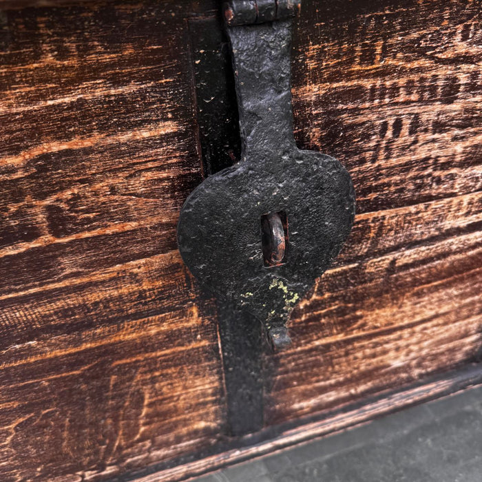 Long Wooden Chest with metal Work: Masooma 4