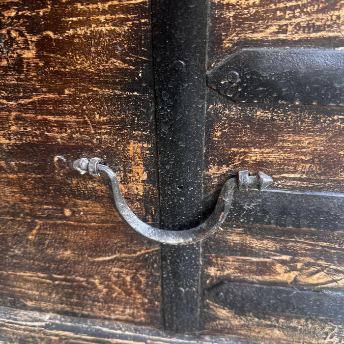Long Wooden Chest with metal Work: Masooma 4