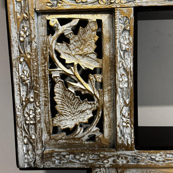 Walnut Wood Jali Lamp : Noor 22  ( Shade Included)