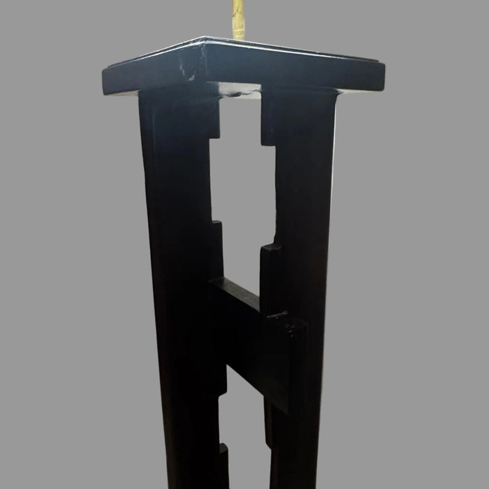 Asymmetrical Wooden Lamp : Noor 43 ( Shade Included)