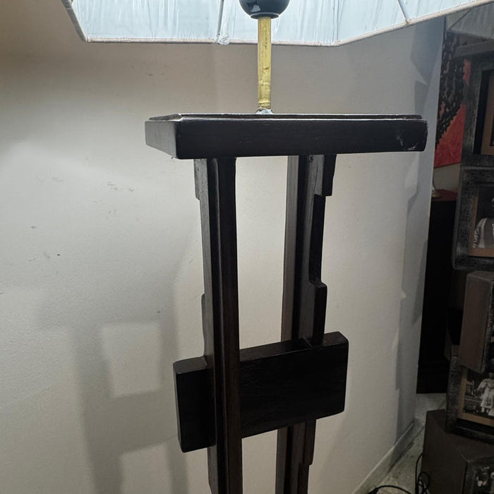 Asymmetrical Wooden Lamp : Noor 43 ( Shade Included)