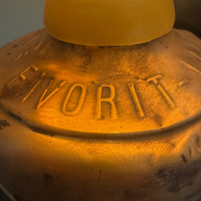 Antique copper Lamp with Vintage Glass Shade: : Noor 45