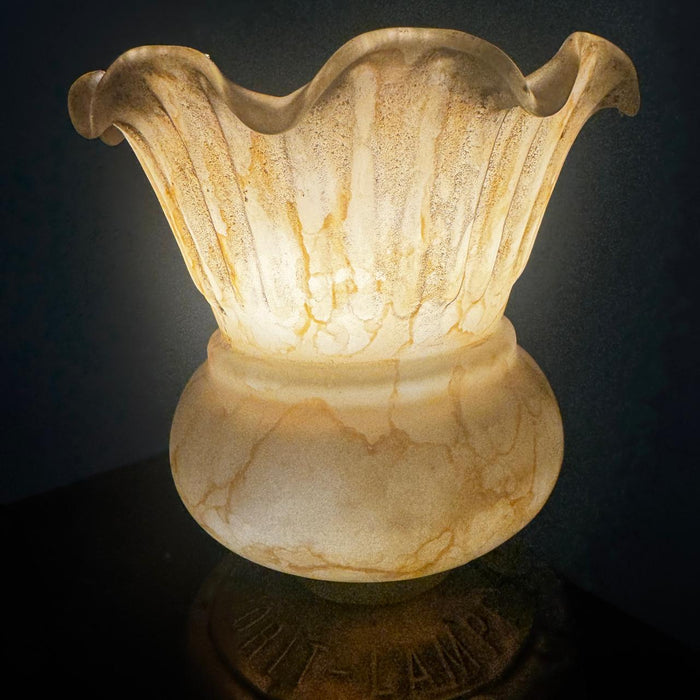 Antique copper Lamp with Vintage Glass Shade: : Noor 45