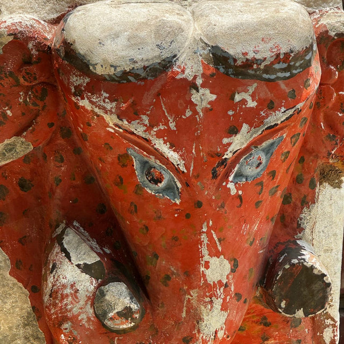 Vintage Stone Ganesha Sculpture: Pashan 14