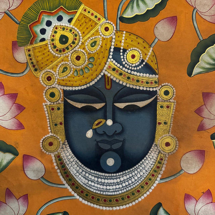 Pichwai – Govinda’s Face with Lotus Motif
