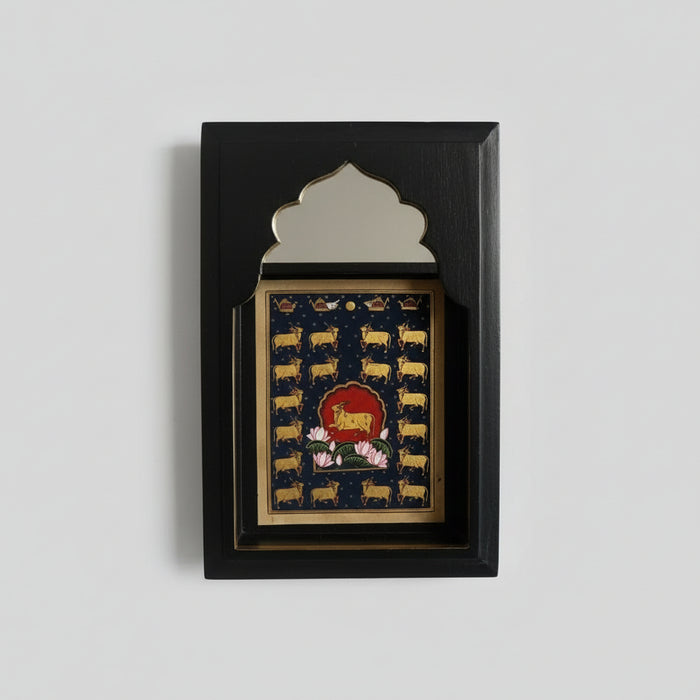 Framed Pichwai of Cows-1