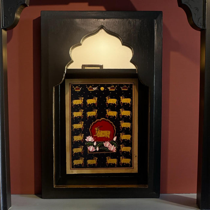 Framed Pichwai of Cows-1