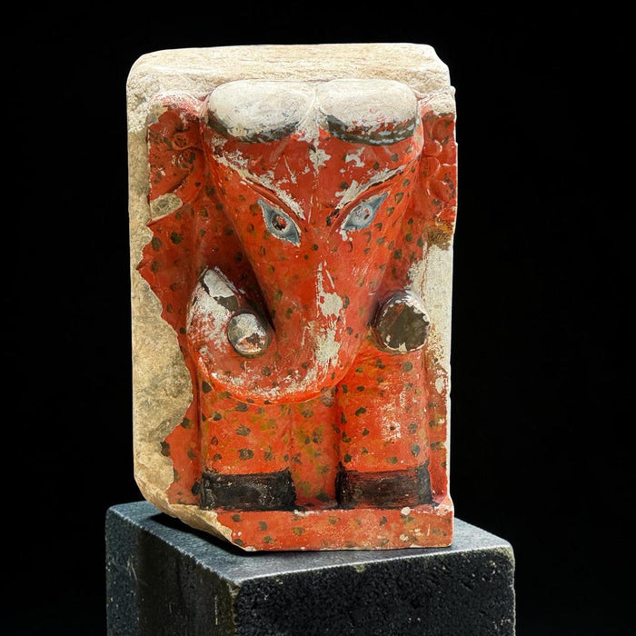 Vintage Stone Ganesha Sculpture: Pashan 14