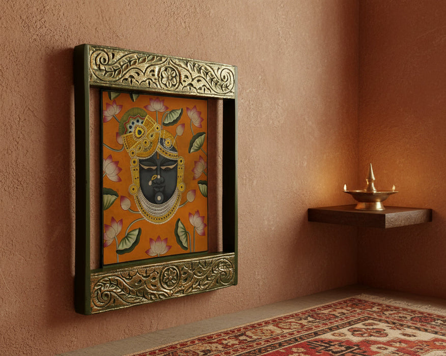 Pichwai – Govinda’s Face with Lotus Motif