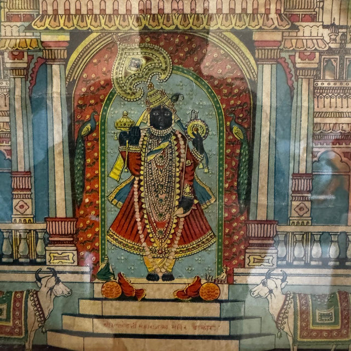 Krishna in Saracenic Temple – 19th Century Style Artwork
