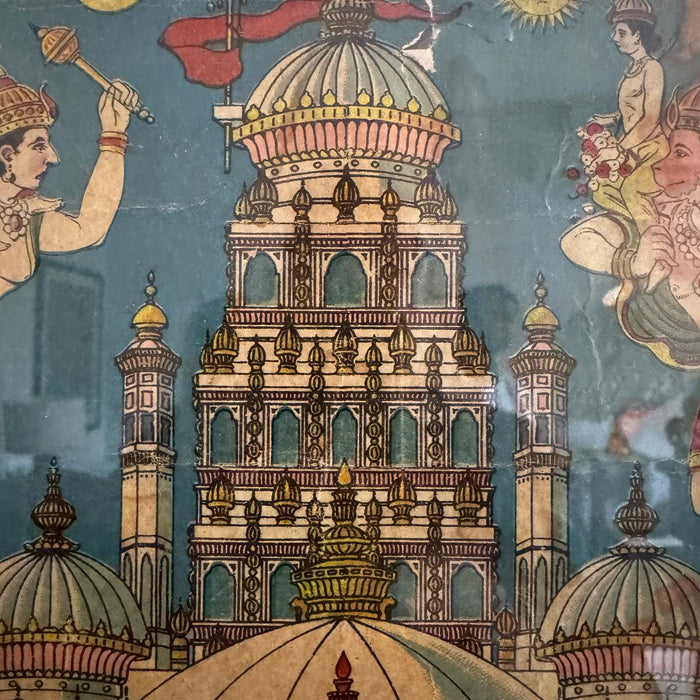 Krishna in Saracenic Temple – 19th Century Style Artwork