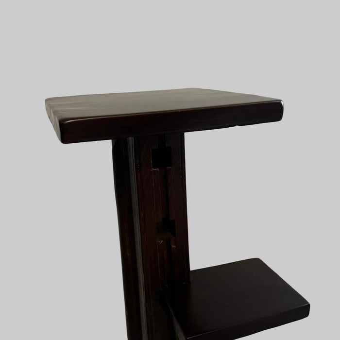 Three-Level Pedestal with Antique Teak Panel - Ruhana 4