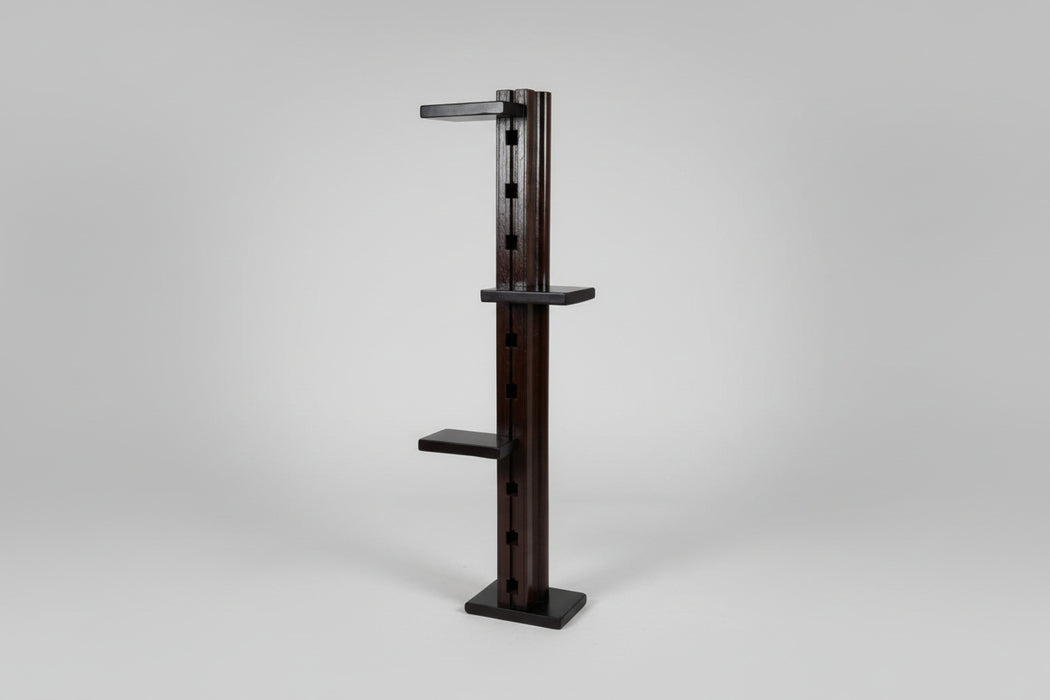 Three-Level Pedestal with Antique Teak Panel - Ruhana 4