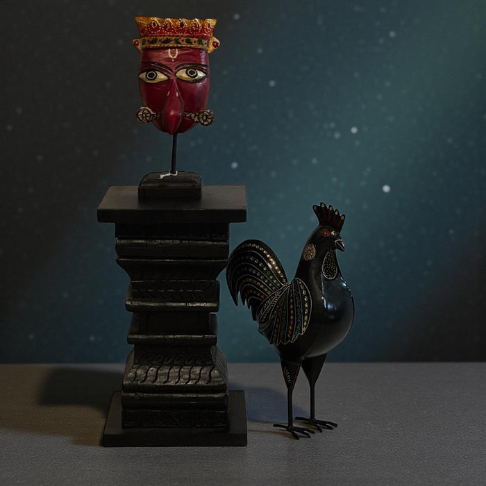 Low Height Pedestal with Carved Base : Ruhana 18