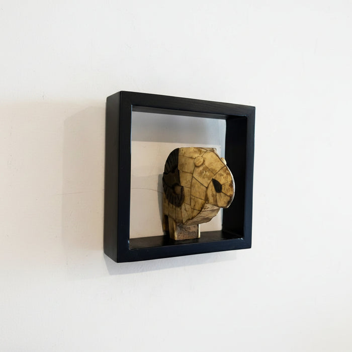Framed Ram Head Wall Décor-1