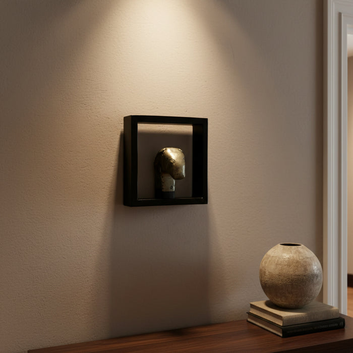 Framed Ram Head Wall Décor-2