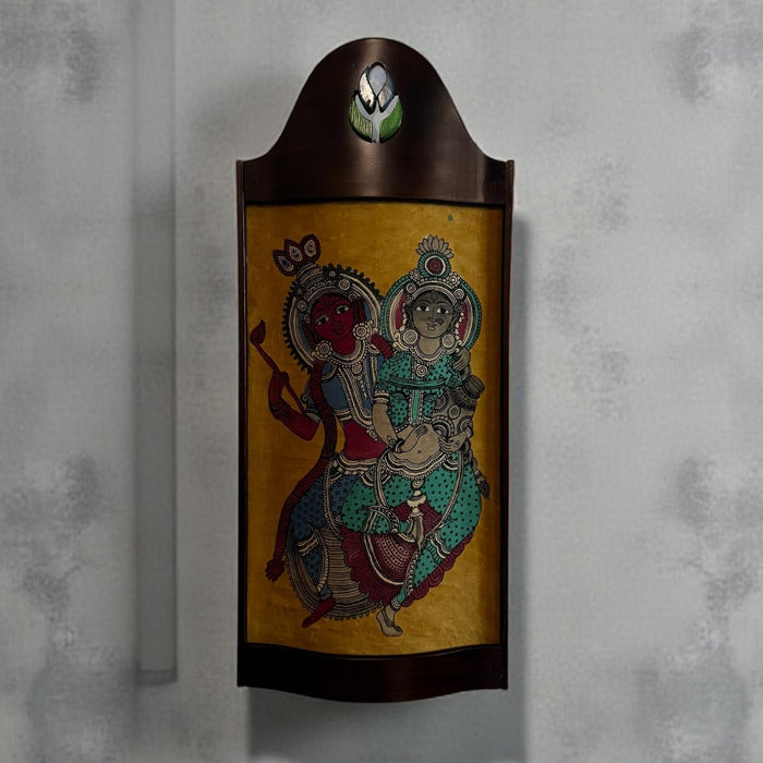 Radha–Krishna Kalamkari Painting on Cloth