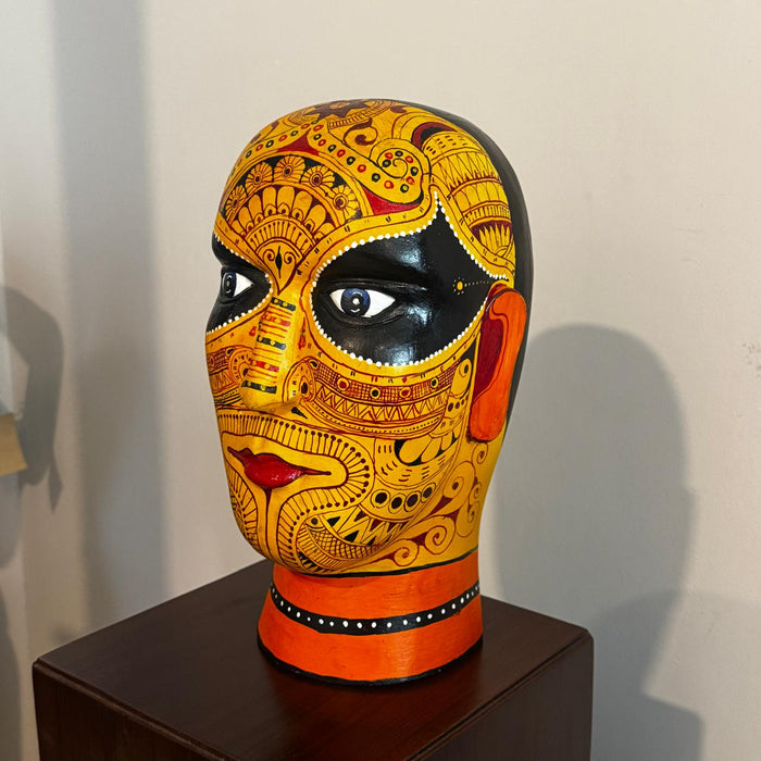 Theyyam Carved Wooden Heads –  Inspired (Kerala)-1