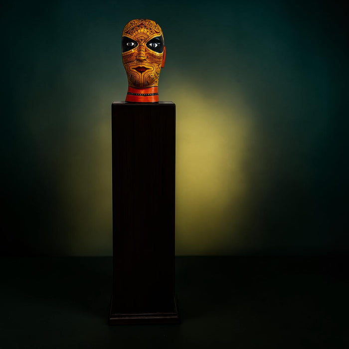 Theyyam Carved Wooden Heads –  Inspired (Kerala)-1